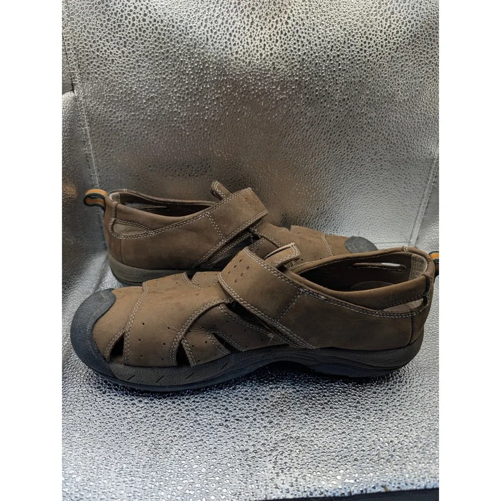 Everest Mens Brown Waterproof Hiking Sandals Closed Toe Fisherman Size 10M